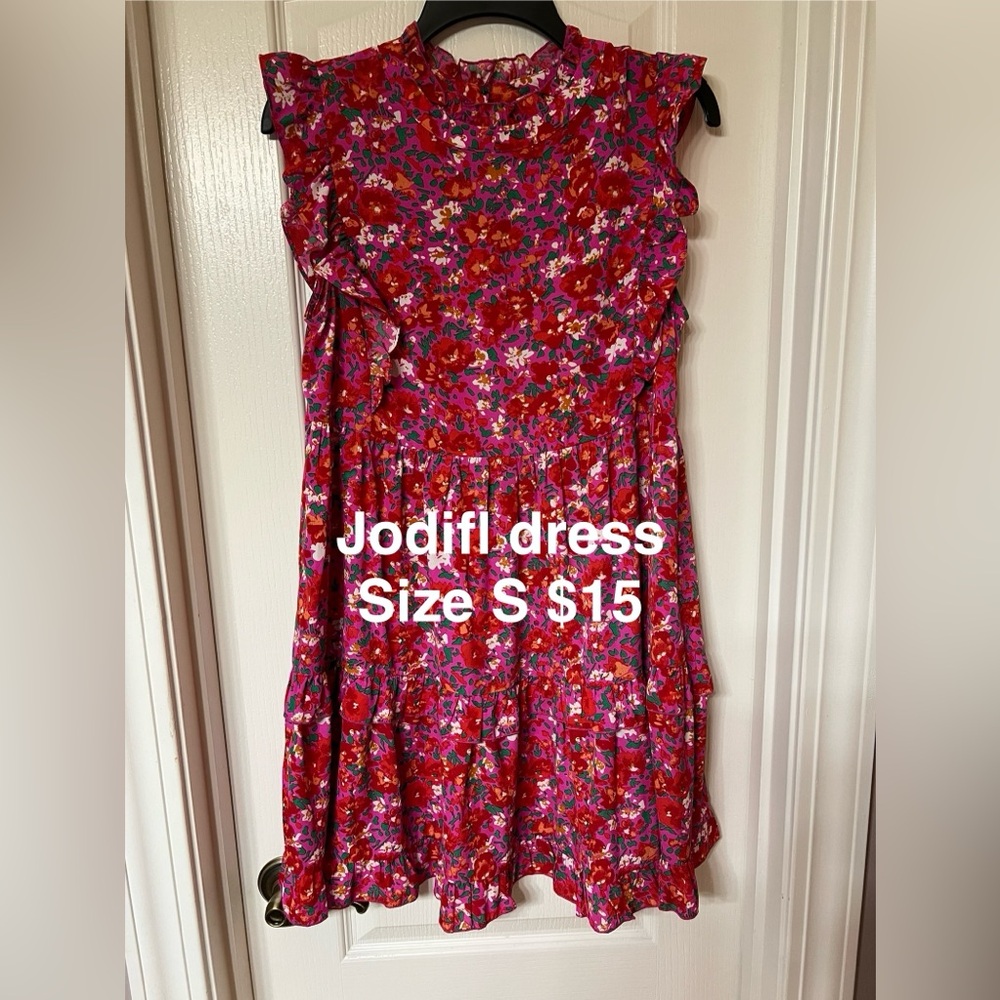 JODIFL Pink and Orange Floral Dress